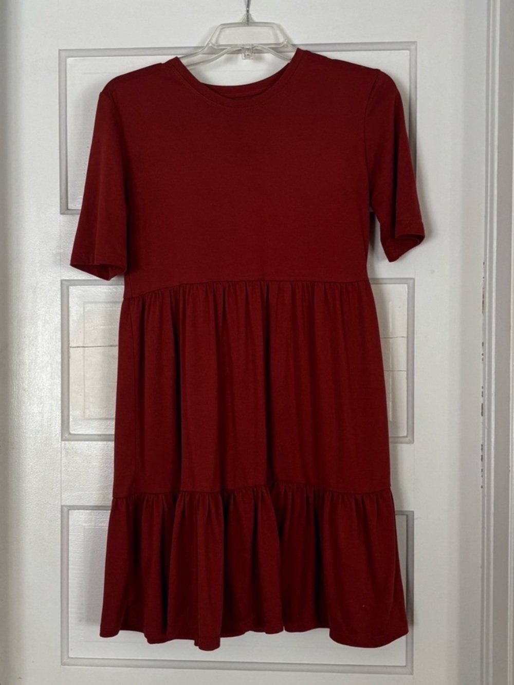 Red Babydoll Short-Sleeve Dress - Unbranded